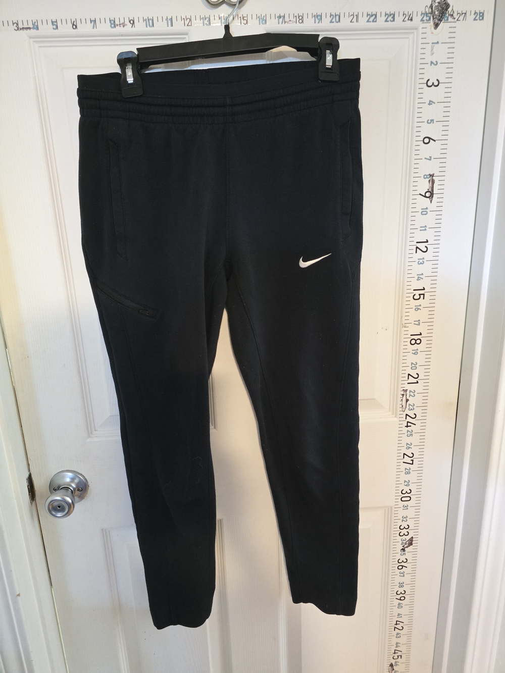 Nike Black Kids Jogger Sweatpants with White Swoosh